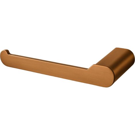 BALNEO - porte-papier toilette en acier inox cuivré - dérouleur QARX inoxydable - support papier WC en métal (1/2)