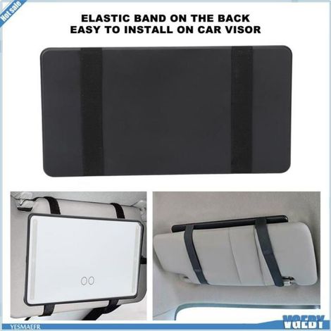 Ashata Miroir cosmétique de voiture Maquillage De Voiture Vanity Mirror Touch Screen Dimmable Rechargeable 3 Lum hygiene palette (1/5)
