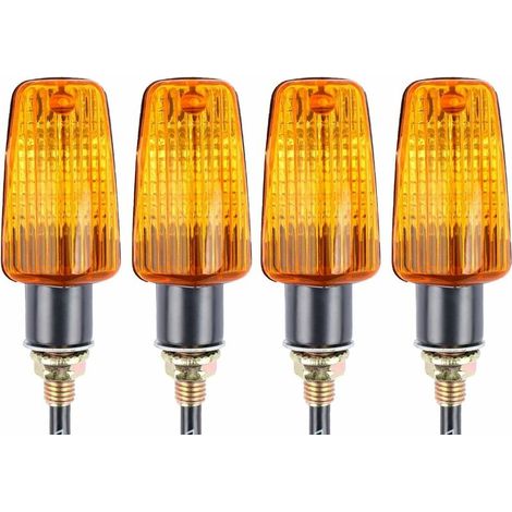 4 intermitentes para motocicleta de 12 V, impermeables, universales para motocicletas, scooters, quads, cruisers y todoterreno. (1/4)