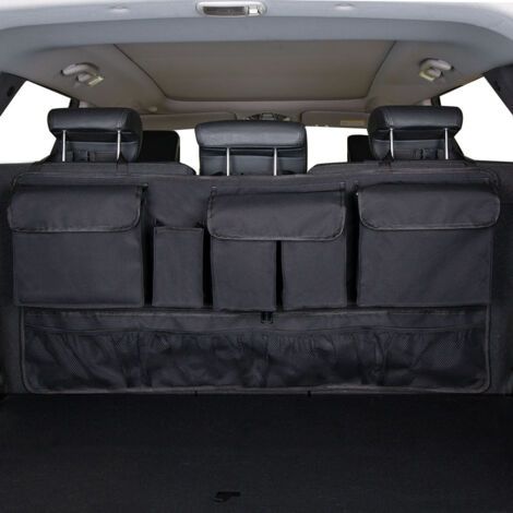 Auto Organizer 9 Taschen mit 3 festen Einstellgurten, Kofferraum Organizer, Mehrzweck Faltbare Auto Aufbewahrungstasche für SUV und viele Fahrzeuge (1/5)