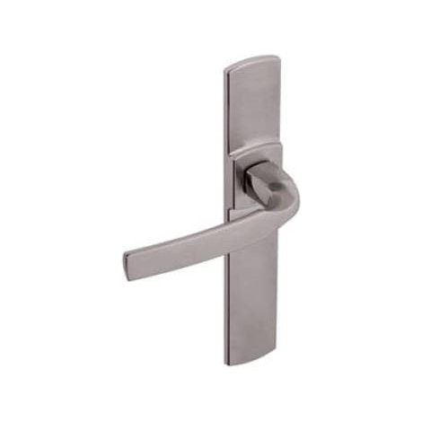 Juego de puerta sobre placa Artis BEZAULT 165mm distancia entre ejes - Acero inoxidable cepillado - Caño caña - 865209