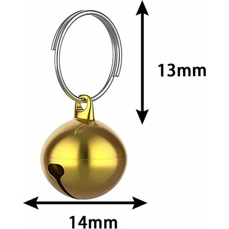 Lot de 24 grelots pendentifs pour collier de chien et chat, 14 mm – DELKEVIC
