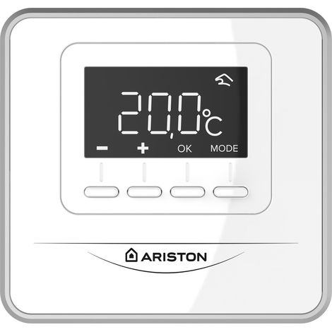 Termostato Inalámbrico, Ariston, Cube RF, Blanco, Compatible con la App Ariston Net, Necesario Receptor RF