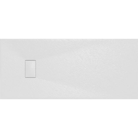 Aquariss SMC Slate Effect Shower Enclosure Tray Base 70cm Wide and Length 160cm White
