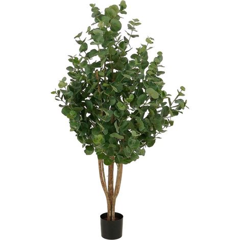 Eucalyptus artificiel en pot plante artificielle d'intérieur arbre vert H140 x Ø75 cm - PANGIVO (1/5)
