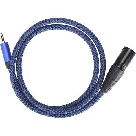 Câble Microphone XLR Mâle vers Jack 3.5mm Équilibre - Cord de Connexion 1/8 pouce pour Enregistrement JD6043‑1M (1/5)