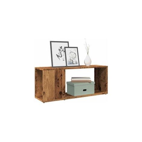 Meuble TV vieux bois 80x24x32 bois d'ingénierie (1/5)
