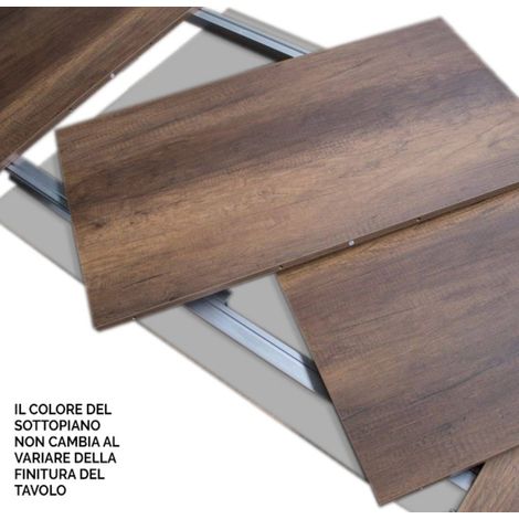 Tavolo "Perugia" allungabile in legno per sala da pranzo -Allungabile fino a 390 cm / Bianco Frassino (1/5)