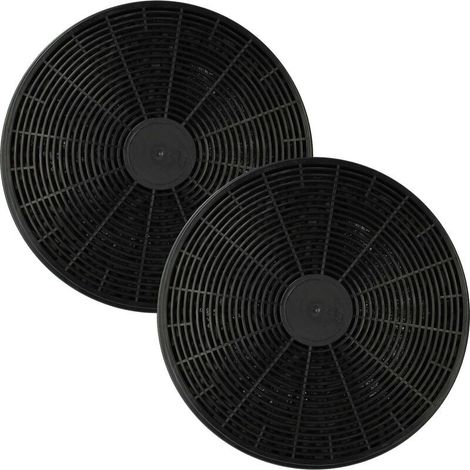 Filtres à charbon actif pour hotte aspirante – Lot de 2 – Diamètre 17,5 cm – Remplacement Klarstein 10027530, CGCH2, 10027711, 10030983, K10001 - 2 X (1/4)