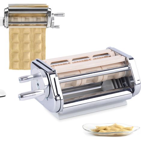 Accessoire pour raviolis - En acier inoxydable et ABS - 18 x 11 x 10 cm - Accessoire pour raviolis et raviolis - Avec cuillère – Outil pratique pour emballer des raviolis et des pâtisseries