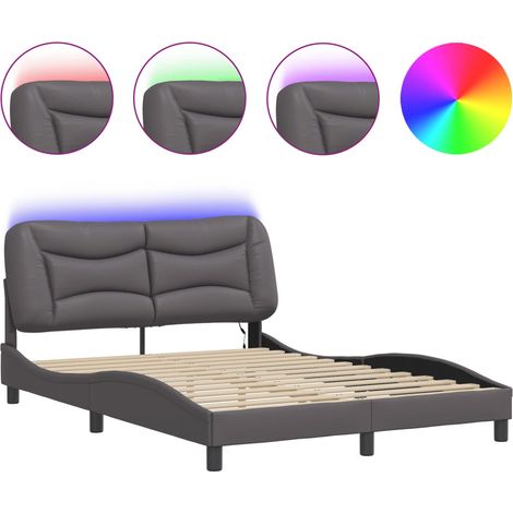 Maison Exclusive - Giroletto con LED senza Materasso Hvar Grigio 140x190 cm (1/5)