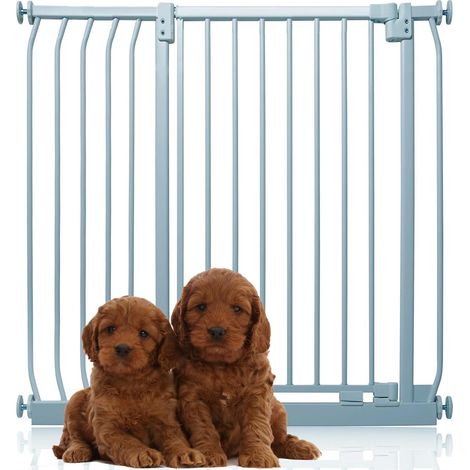 Bettacare Extra Tall Elite Dog Gate, 98cm - 107cm, Matt Grey, Extra Tall 96.8cm in Height, Pressure Fit Pet Gate