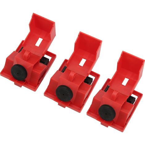 Ortviai Lot de 3 Cadenas de Sécurité pour Disjoncteurs Clamp-On Matière Plastique Résistant - CB-08