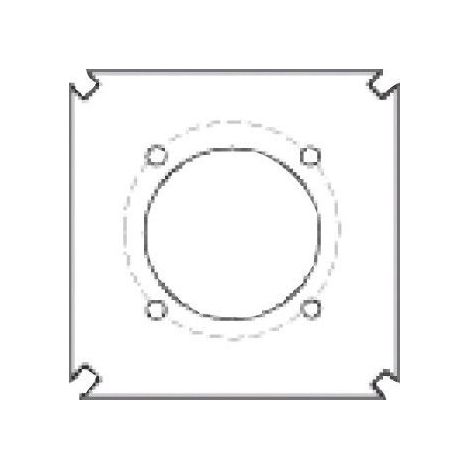 Buderus Brennerplatte, 16x270x270mm, Brennerloch 165mm, Lochkreis 186mm, M10
