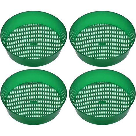 Tamis de sol en plastique, tamis de jardin, grands outils de tamis de sol, bac de rempotage de jardin, tamis de poêle à tamis de (1/5)