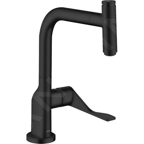 Axor Citterio - Mitigeur d'évier avec embout extractible, noir mat 39861670 (1/5)