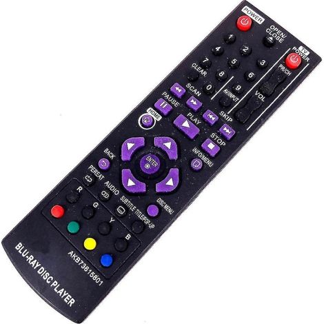 Télécommande LG Blu-ray DVD AKB73615801 compatible BP120 BP125 BP320 BP320N BP220 – Infrarouge (1/4)