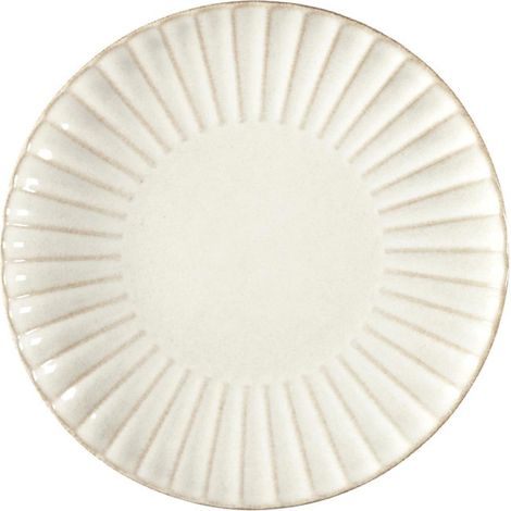 Paris Prix – Lot de 6 assiettes à dessert 21cm en grès beige – Design relief – Compatible lave-vaisselle et micro-ondes – Élégantes et utiles (1/5)