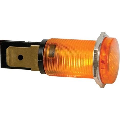 Voyant rond 14mm 12v orange