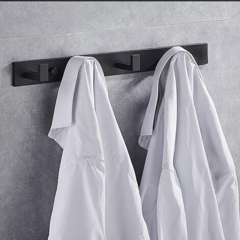 Crochets droits noirs pour entrée, couloir, salle de bain ou placard (1/4)