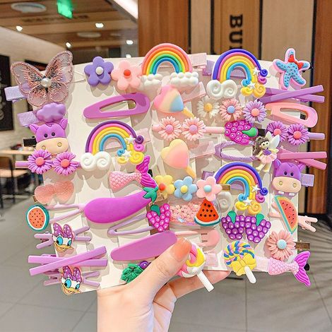 42 pinzas para el cabello de bebé niña, accesorios coloridos y lindos Multicolor (1/5)