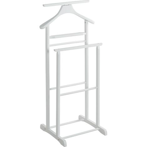 HAKU Möbel Cameriere da uomo bianco, Legno massiccio - Dim. L 47 cm x A 102 cm x P 36 cm, Stile Tradizionale (1/4)