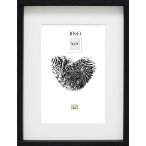 Cadre Bois Noir pour Objets Format 30x40cm S223K2P1 (1/5)