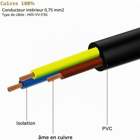 Ew-190200-020-N-P Câble Électrique Noir 1,8 M Coupleur C14 Coupleur C13 - Cables Électriques (1,8 M, Male Connector / Female Conne (1/4)