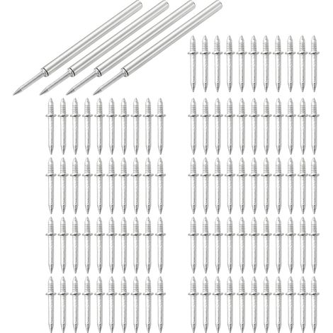 400 PCS Clou à Double Tête, Clou à Fil de Plinthe à Double Tête, Clou Sans Couture avec Double Tête, Clou à Double Tête pour Plinthes (1/5)