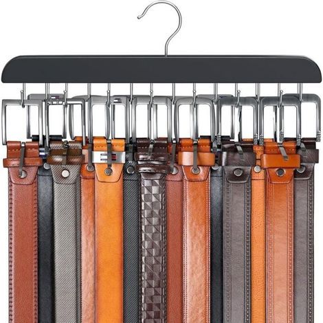 de Ceinture pour Placard Ceintures, Organisateur de Ceinture, Accessoires de Placard avec 14 Crochets, Porte-C Onglet (1/4)