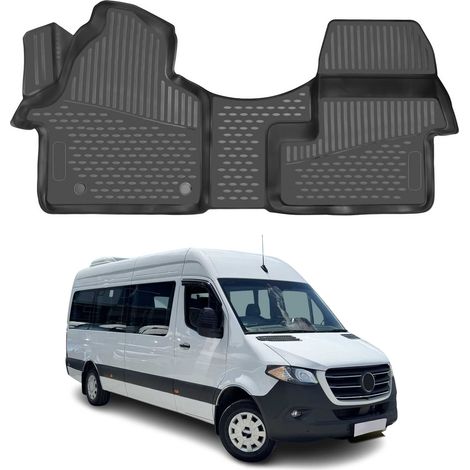 OMAC Tapis de Sol pour Mercedes Sprinter W907 910 2018-2025 en Caoutchouc Noir