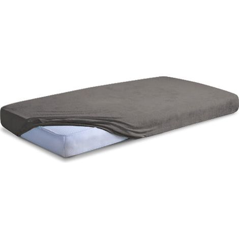 Lenzuolo con angoli in spugna 210/220x190/200 Grigio Classico (1/5)