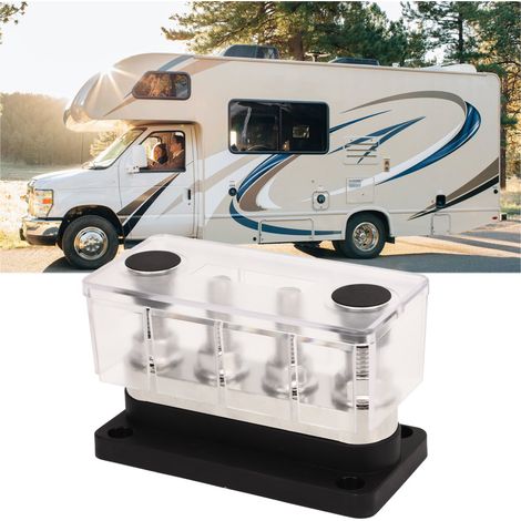 DC12V-48V 600A Stromschiene für Wohnmobil/Boot, Hochstrom-M10-Anschlussklemmen, 4-poliger Verteilerblock, schwarz (1/5)