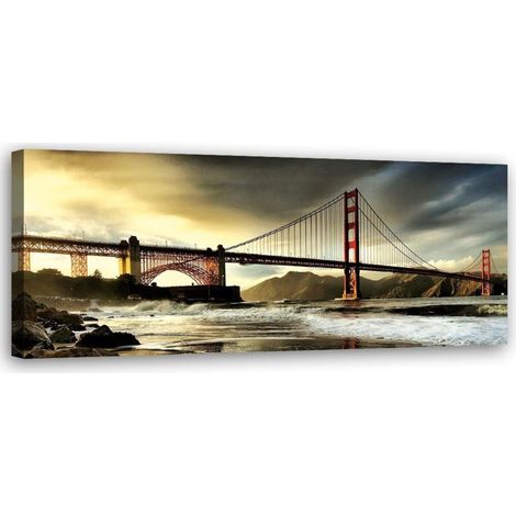 Tableau sur toile Pont de Brooklyn à New York 90x30 (1/5)