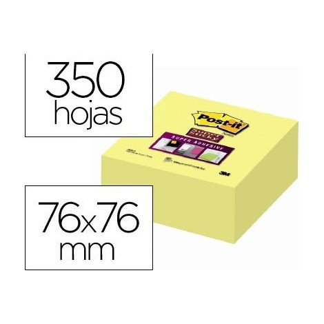 Post-It 2028-S Carré Jaune 350 feuilles Auto-adhésif