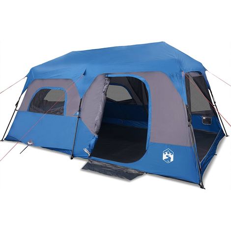 vidaXL Tienda familiar 9 personas impermeable apertura rápida azul (1/2)