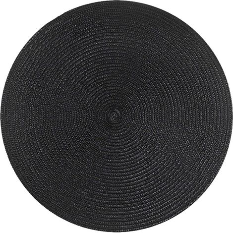 Sous-Plat Ronde - 18 cm - En Coton Tressé et Ramie - Résistant à la Chaleur - Double Face - Pour Table à Manger et Cuisine - Lot de 4 (1/5)