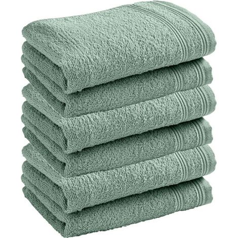 Serviette invité - COTON PUR - Spa Menthe - 30 x 50 cm - 400 g/m² - Lot de 24 (1/5)