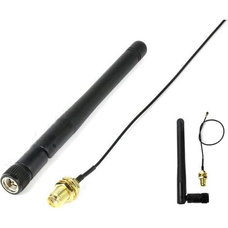 WLAN-Antenne – 2er-Pack – M.2 NGFF – Dualband 2,4/5,8 GHz – 3 dBi Verstärkung – RP-SMA-Anschluss (1/5)