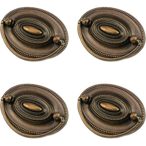 Runde Schubladengriffe im europäischen Stil – für Schränke, Küchen etc. – 4er-Set, braun (1/5)