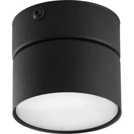 Aufputz Spot Schwarz Ø 8 cm klein schmal GX53 Metall Deckenlampe Wohnzimmer Flur Küche (1/3)