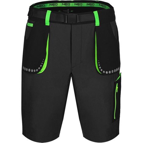 Pantalones cortos el谩sticos en 4 direcciones Premium, color negro, talla XL - T N81-277-XL (1/5)
