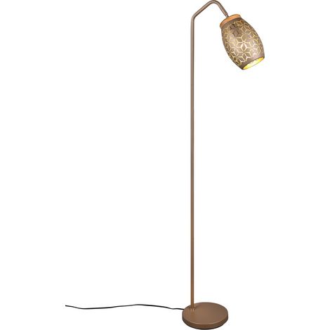 Lampadaire Lampe de bureau métal café E27 Interrupteur à pied H 147 cm (1/3)