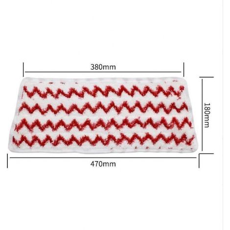 Recharge Balai à Plat Microfibre pour Viledas Steam XXL - Lot de 3 - Rouge (1/4)
