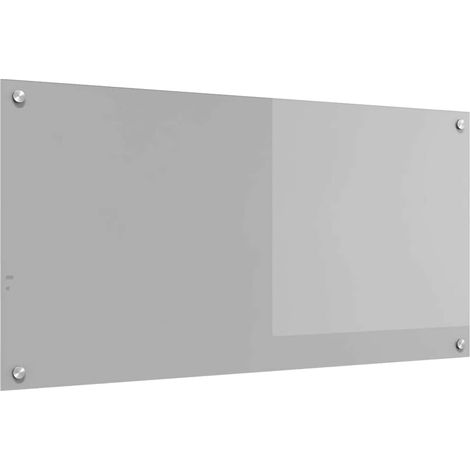 Protection de cuisine Gris clair 100 x 50 x 0,6 cm verre trempé CFW35489 (1/5)
