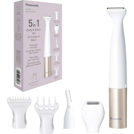 Panasonic ES-WM31 Rifinitore per peli del corpo Bianco, Oro (1/5)