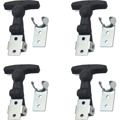 Attache Capot - Lot de 4 - Acier Inoxydable et Caoutchouc - Fermeture Élastique T - Pour Tracteur et Boîte à Outils (1/5)