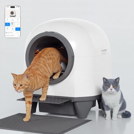 Litiere Chat Autonettoyante, 90L XXL, App, Capteurs Multiples (1/5)