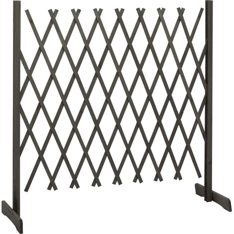 Maison Exclusive - Garten-Rankzaun Grau 180x100 cm Massivholz Tan