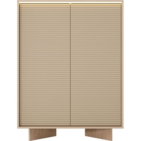 GOBI - Commode 104 cm melaminé Beige (1/5)